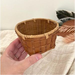 Adorable Little Vintage Wicker Basket Planter
